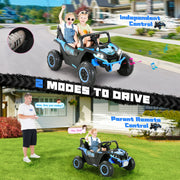 Osoeri 24V Kids Ride On Car UTV, 7Ah Remote Control Ride On Toys for 3-8 Years, Blue - Bluetooth Enabled