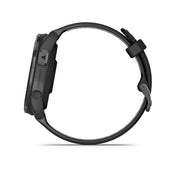 Garmin International Titanium Bezel GPS Smartwatch with Whitestone Case, Black