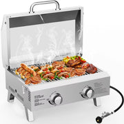Firstness F24CC5SG01 30,000BTU Portable Gas Grill, Sliver
