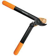 Fiskars 1077513 PowerGear Titanium Compound-Action Bypass Lopper, 15 in, Black and Orange