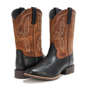 Ariat Sport Stratten Western Work Boot, Premium Full-Grain Leather, Black Adobe Weathered Chestnut, Men's 9.5 D, 10053659