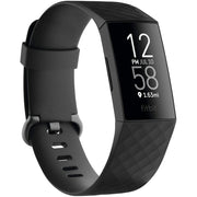 Fitbit FB417BKBK Charge 4 Fitness and Activity Tracker with Built-in GPS, Heart Rate, Sleep & Swim Tracking, Black/Black, One Size