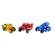 MGA Entertainment Armorsaurs Evolver Blaze 2-in-1 Transforming Yellow Raptor to Vehicle Toy, Multi-Step Conversion, Ages 6+, 7.2 in