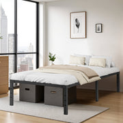 Capri Twin Bed Frame, Heavy-Duty Metal Platform, 18 Inch Height, 2200 LBS Capacity, Noise-Free, Black