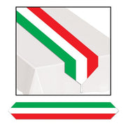 Printed Red, White & Green Table Runner Party Accessory (1 count) (1/Pkg)