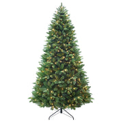 Holiday Time 7.5 ft Amherst Spruce Artificial Christmas Tree, 1,321 Branch Tips, 400 Color-Changing LED Lights, Sure-Lit Pole-to-Pole Lighting, Green
