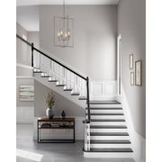 Progress Lighting Kellwyn 4 Light Foyer Pendant, Brushed Nickel Finish, Clear Glass Shades, 18 in, P500315-009