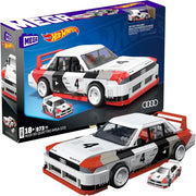 MEGA Audi 90 Quattro IMSA GTO Collectible Car Building Toy, 973 Brick Pieces, 1:15 Scale, Die-Cast Model, Red, 89952677