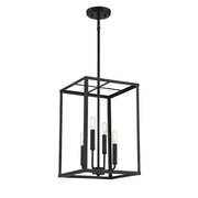 Savoy House Meridian 4-Light Ceiling Pendant Fixture, Matte Black, Adjustable Height 18-72 in, 240W, M30008MBK