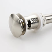 Signature Hardware D12-BN Pop-Up Drain With Matching Drain Cover and Overflow Plate - Brushed Nickel