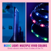 WiZ 640060 HDMI Sync Box with TV Backlight Syncs Light to Movies, Games & Music Supports 4K at 60Hz RGBIC LED Strip for 55-65 Inch TVs App/Voice Control, Works with Google & Alexa