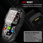 Motopower Car OBD2 Scanner, Engine Fault Code Reader, Oil Reset, EPB Reset, Battery and Alternator Test, 2.8-Inch Color Screen