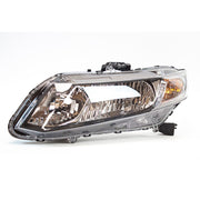 TYC Left Automotive Headlight Assembly with Clear Lens and Halogen Bulbs for 2013-2015 Honda Civic, 20-9420-00-9