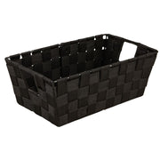 Simplify Woven Strap Small Shelf Tote-Black