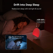 Dreamegg Sunrise Alarm Clock with App Control, Adjustable Mood Lighting, 34 Soothing Sounds, Digital Round Tabletop Clock, White, DG-D26APP-WHITE