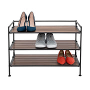 Seville Classics 3-Tier Resin Slat Shoe Rack, 26.5