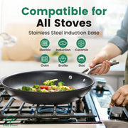 Chef Power AHUSHA01001 10 Pieces Pots and Pans Set, Hard Anodized Cookware Set