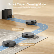 Dreame C30 Plus Robot Vacuum and Mop Cleaner, 19000Pa Suction, Dual Anti-Tangle Brush, Smart Carpet Detection with Suction Boost, Self-Emptying 4L Dustbin, LDS LiDAR Navigation, Black