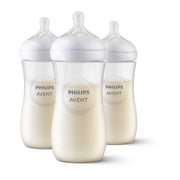 Philips SCY906/93 Avent 3 Pack Natural Baby Bottle With Natural Response Nipple, 11oz Clear