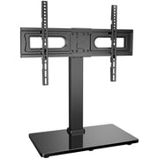 PERLESMITH PSTVS18 Desktop Swivel TV Stand for 37-75 Inch TVs with Height Adjustable Base, Black