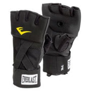Everlast Evergel Boxing Hand Wraps, Gel-Filled Cushioning, Breathable Black, Medium, Adjustable Wrist Support 4355BM