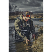 Bassdash 3D Boot Foot Game Wader, Ultra High Strength Ripstop Nylon PVC, Black Plaid, Chest-High Fishing and Hunting Waders, XL