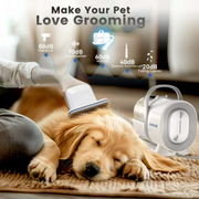 Oneisall LM3 Dog Grooming Vacuum, 8-in-1 Kit with 11000Pa Suction, Ultra Quiet, Cordless Clipper, Paw Trimmer, Nail Grinder, Gray