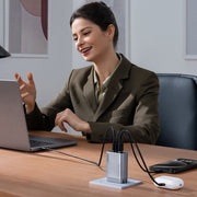Anker Prime Wall Charger, 100W GaN, 3 Ports with USB-C and USB-A, Silver, Compact Foldable Design, A2688J41-1