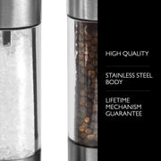 Cole And Mason Tap Stainless Steel Salt & Pepper Shaker Gift Set - SILVER ONE SIZE