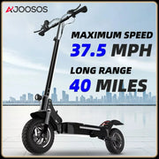 AJOOSOS X750 37.5 mph Speed Electric Scooter, Black