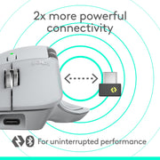 Logitech MX Master 4 Wireless Ergonomic Mouse with Advanced Haptic Feedback, MagSpeed Scroll Wheel, USB-C Charging, Bluetooth, Pale Gray