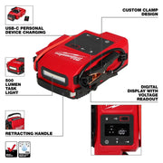 Milwaukee Electric M18 HOTSHOT Jump Starter, 2000 Peak Amps, Digital Voltage Display, Custom Clamp Design, Compatible with M18 REDLITHIUM XC5.0 Battery