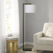 Mainstays 62-040 Contemporary Metal 62in Floor Lamp With On/Off Foot Switch, Black