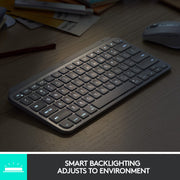 Logitech 920-010174  MX Keys Mini Wireless Computer Keyboard, Backlit, Bluetooth, Rose
