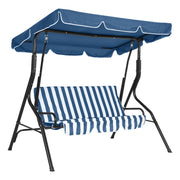 BFSAUHA 3 Seat Outdoor Porch Swing with Adjustable Canopy