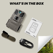 CocoBear Trail Camera, 36MP Photos, 2K HD Video with Audio, 850nm IR Night Vision, Motion Detection, 2-Inch LCD Display, 130 Wide Angle Lens, IP66 Waterproof, Camouflage, HC520