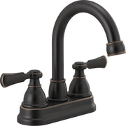 Peerless Elmhurst Two-Handle Centerset Bathroom Sink Faucet with Push Pop-Up Drain, Oil Rubbed Bronze, Ceramic Disc Valve, WaterSense Certified, P2665LF-OB
