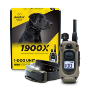 Dogtra 1900X Remote Dog Trainer E-Collar, 3/4 Mile Range, 100 Stimulation Levels, Waterproof IPX9K, Rechargeable, Black, For Dogs Over 35 lbs