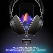 SteelSeries Arctis Nova 7 Wireless Gen 2 Multi-Platform Gaming Headset  Real-Time App Control  50+ HR  Mixable 2.4GHz/Bluetooth  PC  PS5  PS4  Switch 1/2  Mobile  Black