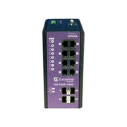 Extreme Networks Industrial Managed Ethernet Switch, 8-Port PoE+ Gigabit, 4-Port SFP, Hardened Design, DIN-Rail Mount, IP30, 16804