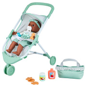 My Sweet Love Baby Doll Stroller Set, Mint Outfit, 12 Pieces