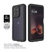 Body Glove Tidal Waterproof Phone Case with Built-in Screen Protector, Slim Clear Gloss Back with Matte Sides, Black, Compatible with Motorola moto g (2026), Drop Tested to 6 Feet, 100145548