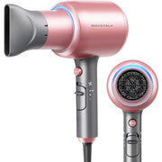 Wavytalk Ionic Hair Dryer with Diffuser and Nozzle Attachments, Powerful 1875W Motor, Pink, 5917