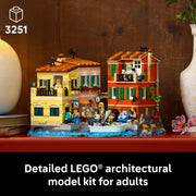LEGO 6530100 Ideas Italian Riviera Building Set, 3,251 Pieces, 3 Colorful Buildings with Removable Roofs, 10 Minifigures, Multicolor, 21359