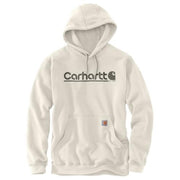 Carhartt Rain Defender Loose-Fit Midweight Underline Logo Graphic Hoodie for Men - Malt - L