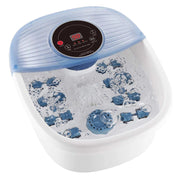 MaxKare XKAM-SPA18 Foot Spa Bath Massager with Digital Temperature Control, Bubble and Vibration Massage, 16 Detachable Rollers, Blue