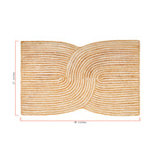 VCNY Home BD6-ARU-2745-WM Beautiful Natural Braided Jute Indoor Scatter Rug, Off-White, 27 x 45 in