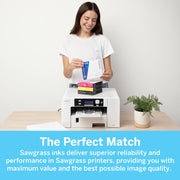 Sawgrass SubliJet UHD Sublimation Ink Cartridge, High-Viscosity Gel, Multicolor 4-Pack Black Cyan Magenta Yellow, 31ml, Compatible with SG500 SG1000, 60910SET