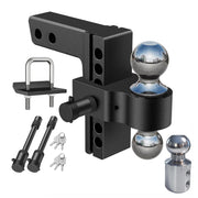 ZGRAO Adjustable Trailer Hitch, 2-Inch Receiver, 8-Inch Drop/Rise, Aluminum, 12,500 Lbs GTW