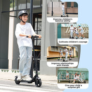 iScooter Electric Scooter for Teens Kids 6-10, 150W Kids Escooter with Pedal Breathing Light & 6 / 10 MPH for Boys Girls Black